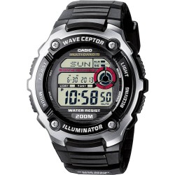 Casio Zendergestuurd Horloge WV-200E-1AVEF (l x b x h) 52.2 x 47.7 x 15.2 mm Zilver Materiaal (behuizing): RVS, Hars Materiaal (armband): Hars