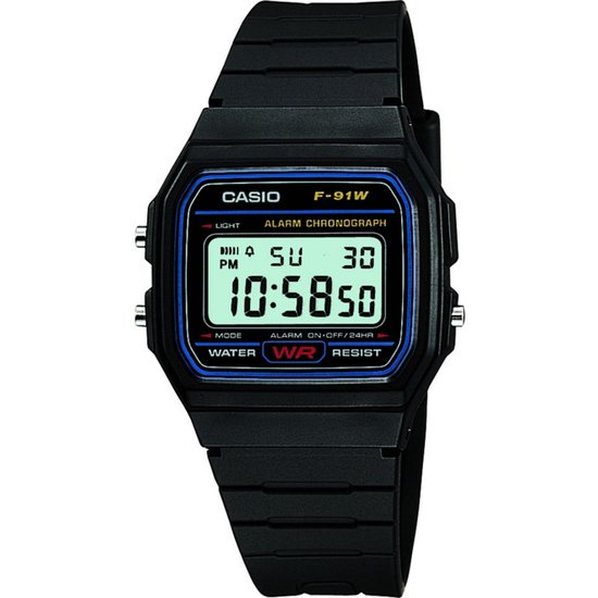 Casio F-91W-1Yef Unisex horloge