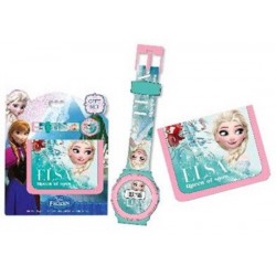Disney Frozen Elsa Portemonnee en Horloge Giftset