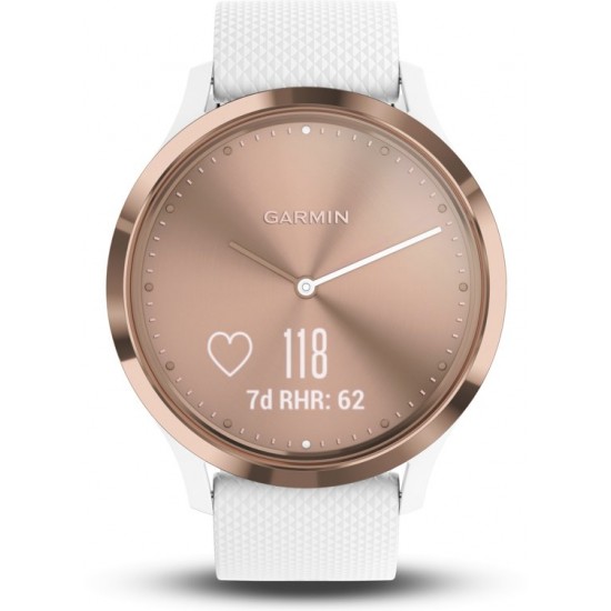 Garmin Vivomove HR Hybride Smartwatch roségoud/wit